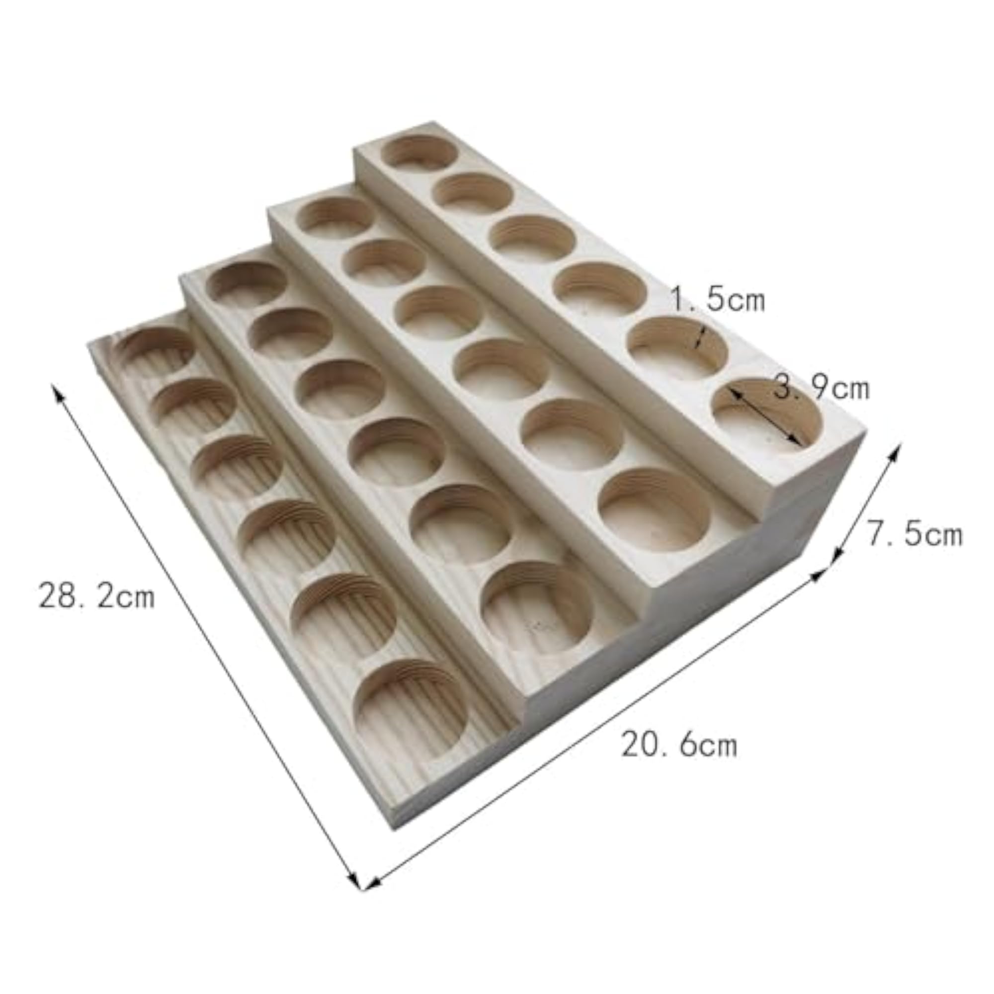 Wooden Essential Oil Display Stand with 24 Slots