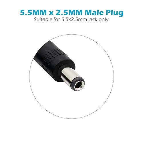 Cable de alimentación CC de 5,5 mm x 2,5 mm para tiras LED y routers 2