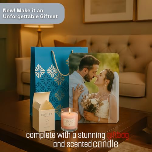 Image of 3 mm Acrylic Customize Rectangular Photo Frame for Wall | Personalized Photo Frame | Wall Decor | Wall Mount Frameless Picture Photo | Self Adhesive (Glossy, 8.5X11.7), Brown