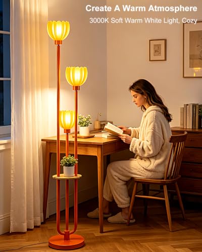 Image of Lightdot Globe Floor Lamp with LED Bulbs Included, Dimmable Floor Lamps,Unique Modern Standing Tall Lamp for Bedroom Living Room /Sofa Beside /Corner Decor-Gold