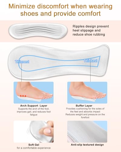 2 pares de plantillas y almohadillas para tacones altos para mujer miniatura 2
