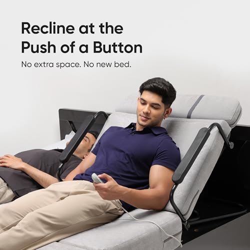 Image of Frido Smart Recliner Mattress | Remote-Controlled Recliner Frame & Mattress for Patients, Elderly & Home Use | Mild Steel Frame | 4-Step Folding, Removable HR Foam Mattress | Tool-Free Setup