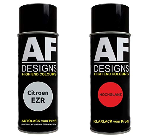 Set di bomboletta spray per Citroen EZR Arctic Steel Metallizzato, vernice base trasparente, bomboletta spray 400 ml