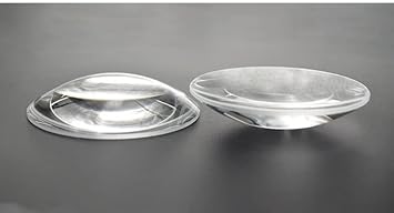 ERH India 2 Pcs Plano Convex Lens Diameter-50 mm Focal Length-10 cm for Auto-Focus Cameras, Projectors, DIY Science Experiments etc.