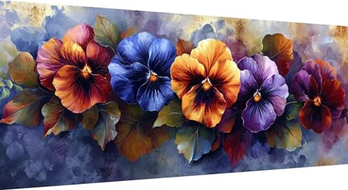Peinture Diamant Fleur Mauve 225x90cm | Kit Complet Grand Format DIY