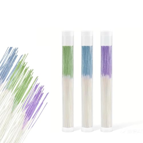 Aissmmeio 180 Pieces of Perforated Care Cleaning Agent Dental Floss Disposable Cleaning Line and Ear Hole Care Tools Ear Hole Floss Piercing Cleaner (Green Blue Purple)