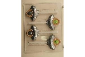 Alien in Flying Saucer Lollipop Candy Mold H143