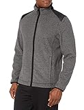 Cutter & Buck Men's Spark Systems Cedar Park Full-Zip Performance Fleece Jacket, Charcoal Heather, Small