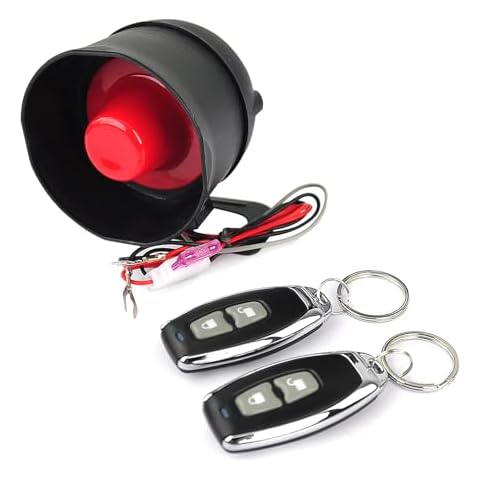 YOMTOVM 12V Car Alarm System, Anti-Theft Horn Siren with 7-Levels Sensitivity Universal Security Protection System Vehicle Alarm System with Sound Cover