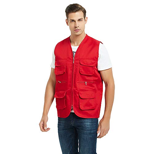 TopTie Adult Supermarket Volunteer Vest Travel Safari Multi-pocket Waistcoat2