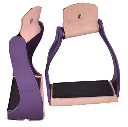 New! Showman ® Black Engraved Lightweight Twisted Angled Aluminum Stirrups. main image 0
