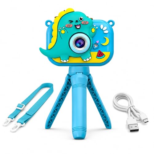 Image of Toy Imagine Dino Design Kids Digital Camera with Tripod 48MP HD Photos & 1080P Video Recording Filters,Frames & Inbuilt Games Birthday Gift for Boys & Girls Age 6-12 (Color Assorted) Card Not Included