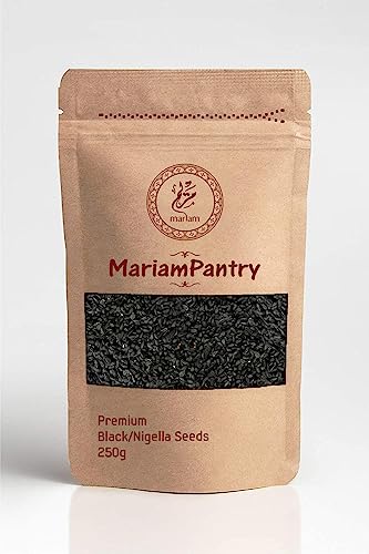 MariamPantry Premium Nigella Sativa Seeds Black Seed Black Seeds 250g in Resealable Kraft Bag Pouch