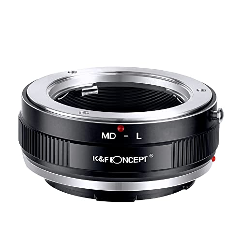 K&F Concept Adapter MD na L, ręczny adapter ogniskowy kompatybilny z obiektywem Minolta Rokkor (SR/MD/MC) na obudowę kamery
