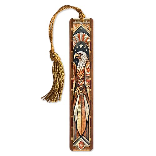 Personalized Bald Eagle Handmade Wooden Bookmark - Made in The USA