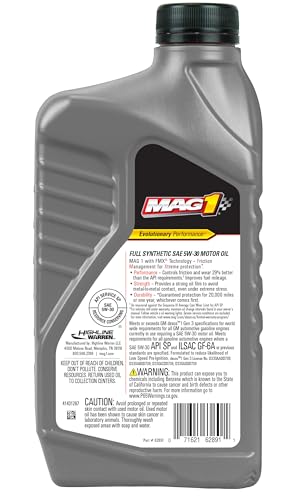 Image of 62891 DEXOS1 5w-30 API SN /GF-5 Motor Oil Quart, Pack of 6