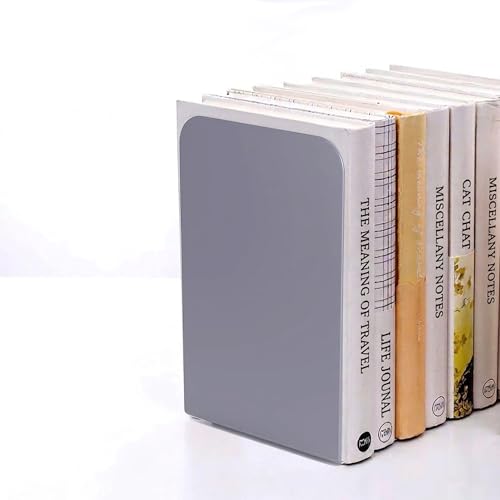 Image of oddpod Classic Metal Bookends for Office Decor /Book Shelf /Living Room /Home Decor 3038 8 inch- Grey