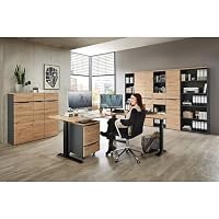 MEMPHIS Aktenregal Standregal Artisan Eiche Graphit 45 x 197 x 38 cm – Ansicht 5