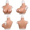 MOTLEYBEAN Formes de Seins en Silicone Faux Seins B-G Cup Plaque Mammaire en Silicone Faux Plaque Mammaire pour Travesti Transgenre Cosplay (Ivoire-Remplissage en Silicone, C Coupe) #1