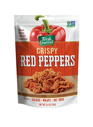 Fresh Gourmet Crispy Red Peppers, Lightly Salted, 3.5-Ounce (Pack of 6)