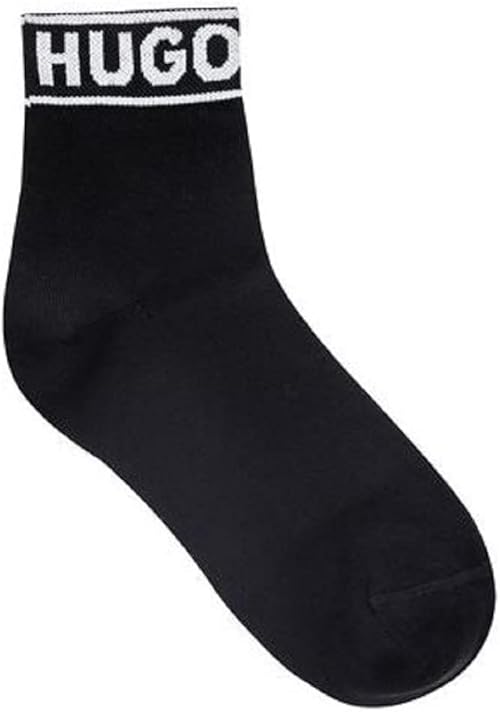 HUGO Women's Two Pack Logo Detail Soft Cotton Socks