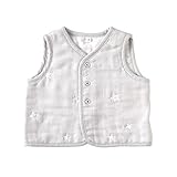 10mois(ディモワ) ふくふくガーゼ(6重ガーゼ) ちょっき 18251008 50~70cm グレー コットン