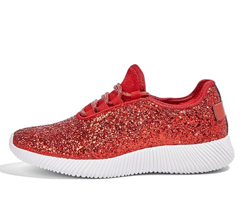Image of K KIP WOK Fashion Glitter Sneakers for Womens Silp On Running Shoes Lightweigt Tennis Walking Sneakers