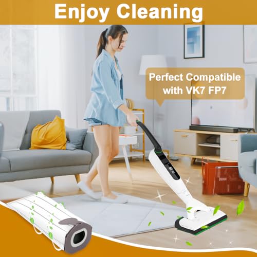 12 Stück Vorwerk Staubsaugerbeutel passend für Kobold VK7 FP7 – 5-Schicht Ersatz Staubbeutel für Vorwerk Akku-Staubsauger, kompatibel mit Vorwerk Kobold Staubsauger VK7, FP7