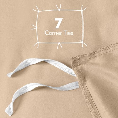 Utopia Bedding Duvet Cover Twin Size - 2 Piece with Zipper Closure - 1 Comforter Cover 68X90 Inches & 1 Pillow Sham 20X26 Inches (Beige) Comforter Not Included