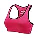 Produktbild EILYEE Damen Sport BH Stoßdämpfer Abnehmbare Pads BH Racerback Unterstützung für Yoga Workout Fitness Training Farbe Rose Rot Größe Small