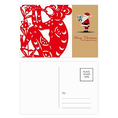 Cartes postales singe zodiaque porcelaine Papercut pour vos vœux