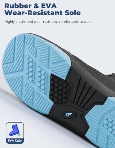 image for DEERFAMY Snowboard Boots Step on for Men Women, Black/Gray, 10