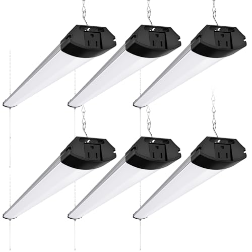 Image of Barrina BS84 LED Shop Lights for Workshop 4FT, 84W, 10000LM, 6500K Linkable Light Fixture for Garage, Basement, Hanging or Flush Mount, 6 Packs