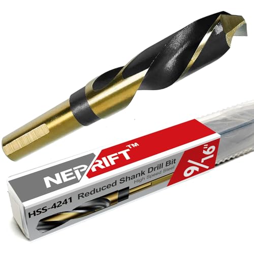 9/16 Inch Drill Bit Reduced Shank HSS 4241 for Metal and Steel