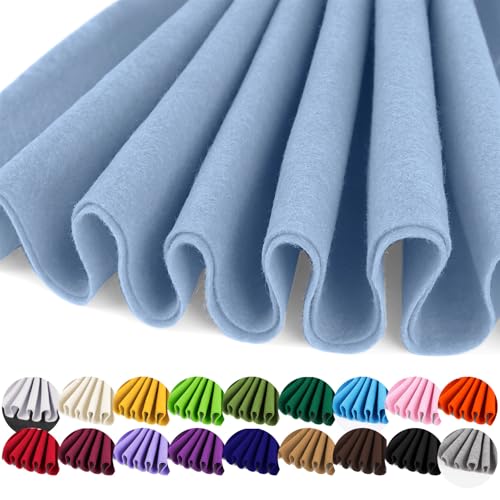 Image of IONTACH 36 inch X 36 inch Soft Felt Fabric 1.6mm Thick (Blue Fog)