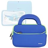 Evecase Neoprene Sleeve Case Bag for IRULU Y1 Kid Pad 7-inch Google Android 4.2 Tablet PC – Blue with Handle and Accessory Pocket