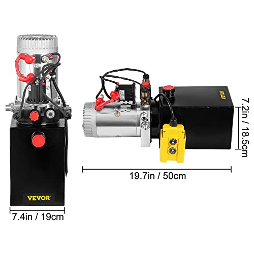 VEVOR Pompa Idraulica Hydraulic Pump 12V DC Doppia...