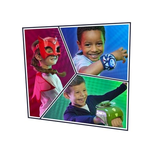 PJ Masks F21455X1 Héros Gauntlet Costume Préscolaire et Jouet d'habillage avec Bouclier Gekko Tournant pour les Enfants de 3 Ans et Plus