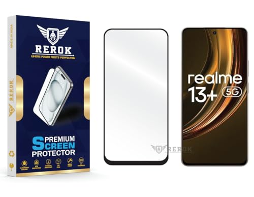 Image of Gorilla Tempered Glass Screen Protector Compatible with Realme 13 Plus [Pack of 1] | Edge-to-Edge, Bubble-Free, Case Friendly, Easy Installation Kit
