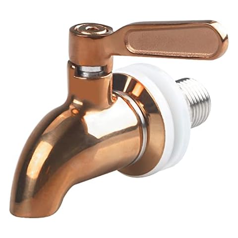 Drink Dispenser Spigot Champagne Stainless Steel Spigot Tap 16mm Replacement Spigot for Beverage Dispenser and Glass Jar Bottle by MUGLIO Cover