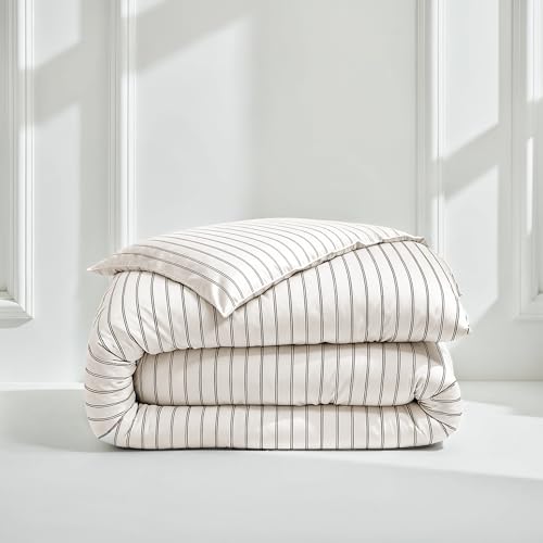 Image of Italic Luxe 100% Australian Cotton Bedding Bundle - 400 Thread Count - California King - Breathable & Luxurious - Includes Deep Pocket Fitted Sheet, Flat Sheet & Pillowcases (Mini - Stripe)