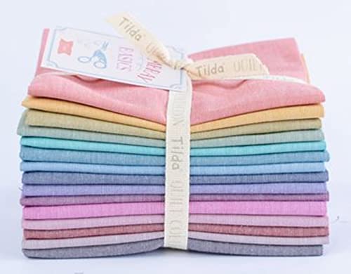 Tilda Chambray fqb 15 Fabrics Fat Quarter Bundle, Multi