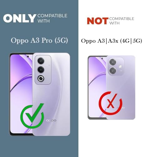 Image of Jkobi Lifetime Anti-Yellow Clear Back Cover Case for Oppo A3 Pro 5G (Sleek Hard Crystal | Shockproof and Camera Protection)