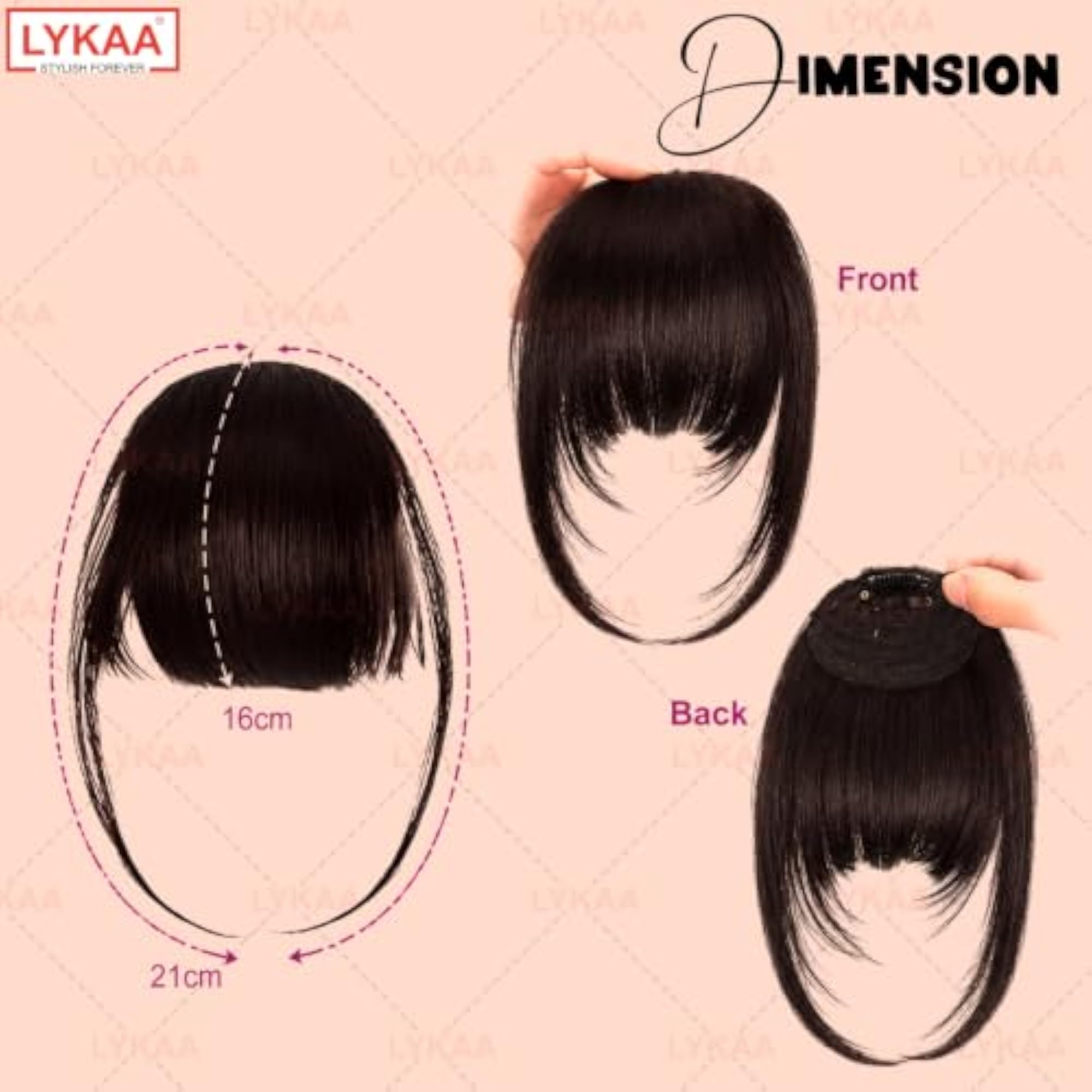 Front Fake Bangs Hair Extensions for Women