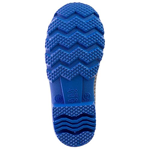 Kamik Kids Stomp Waterproof Rain Boots,Charcoal/Blue,7T2