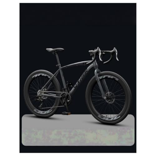 Backoluロードバイク 高炭素鋼フレーム 自転車24/26インチ デュアルディスクブレーキ器 ドロップハンドル 超軽量 マウンテンバイク 通勤 通学 学生 男の子 女の子初心者大人 成人 組み立てが簡単(95%組み立て済み) (ナイトグレー - 60ナ