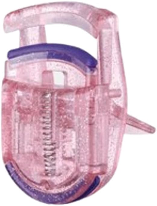 Travel Eyelash Curler - Portable Design (Shiny Pink) | Wide Angle, Long-Lasting, Beginner-Friendly Makeup Tool