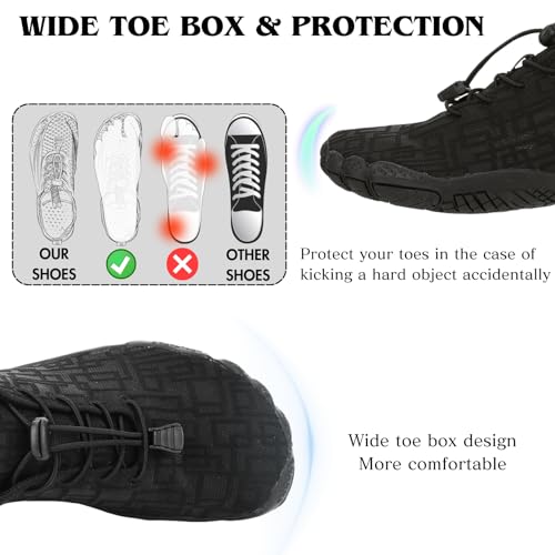 Hike Barefoot Shoes Womens Mens, Breathable & Non-Slip Water Shoes Wide Toe Box Zero Drop Minimalist Footwear3