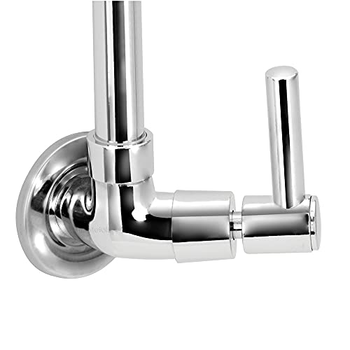 Torneira De Cozinha Metal Bica Movel Luxo De Parede 1/4v