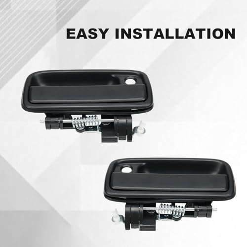 AUROLYNNE 5-Piece Inside Interior& Exterior Door Handle Set Fit for 1995-2004 Tacoma 2.4L 2.7L 3.4L 69220-35020 69210-35020 6922035020 6921035020 (Black&Light Gray)
